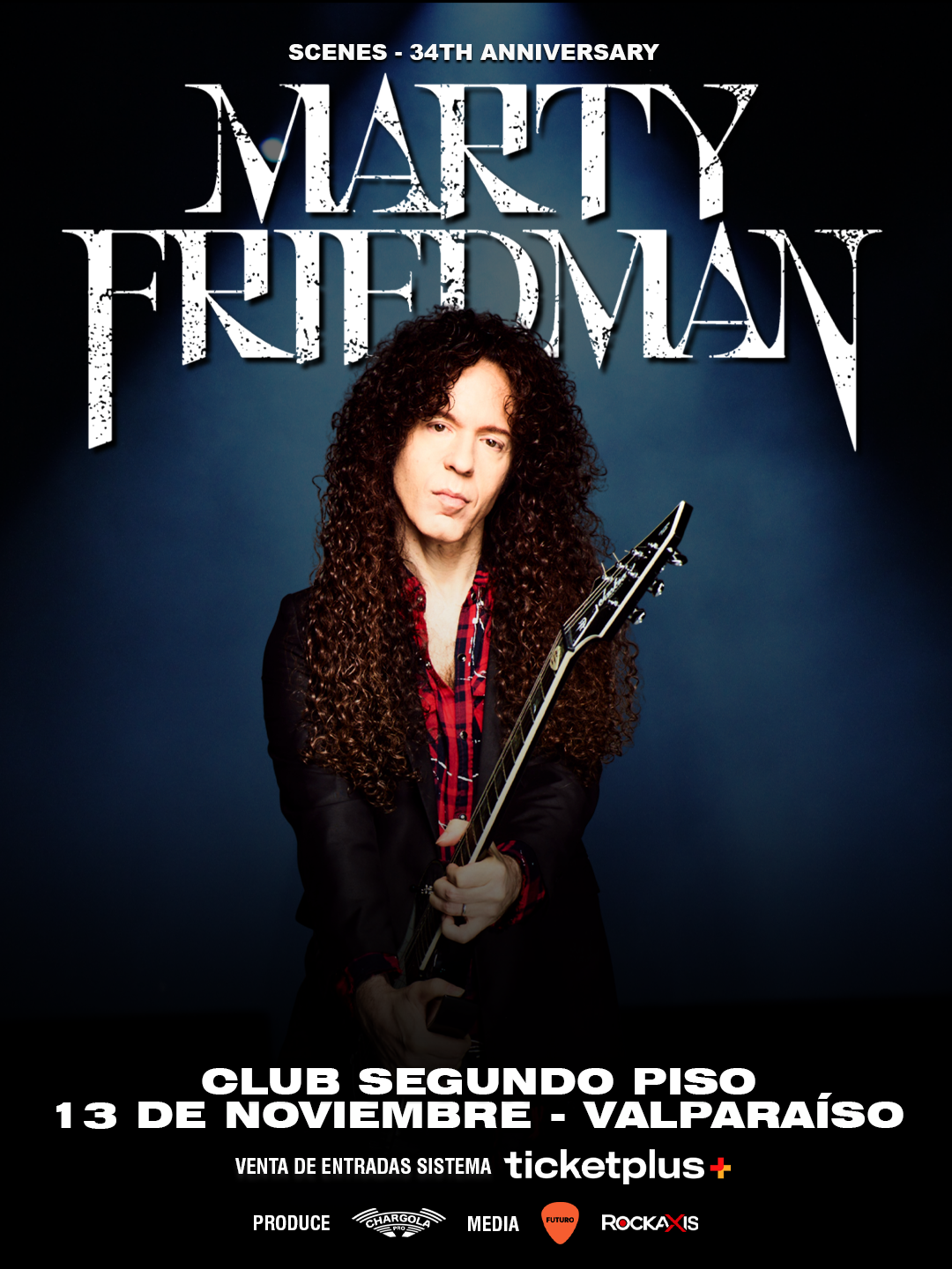 Marty Friedman regresa a Chile con fechas en Valparaíso y Santiago